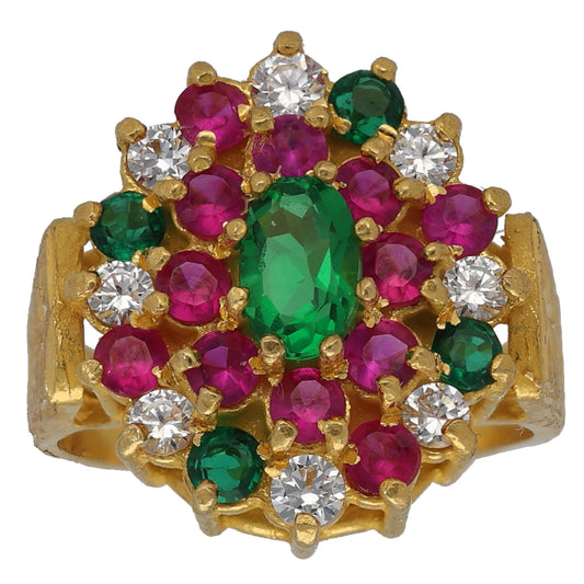 22ct Gold Imitation Dress/Cocktail Ring Size L