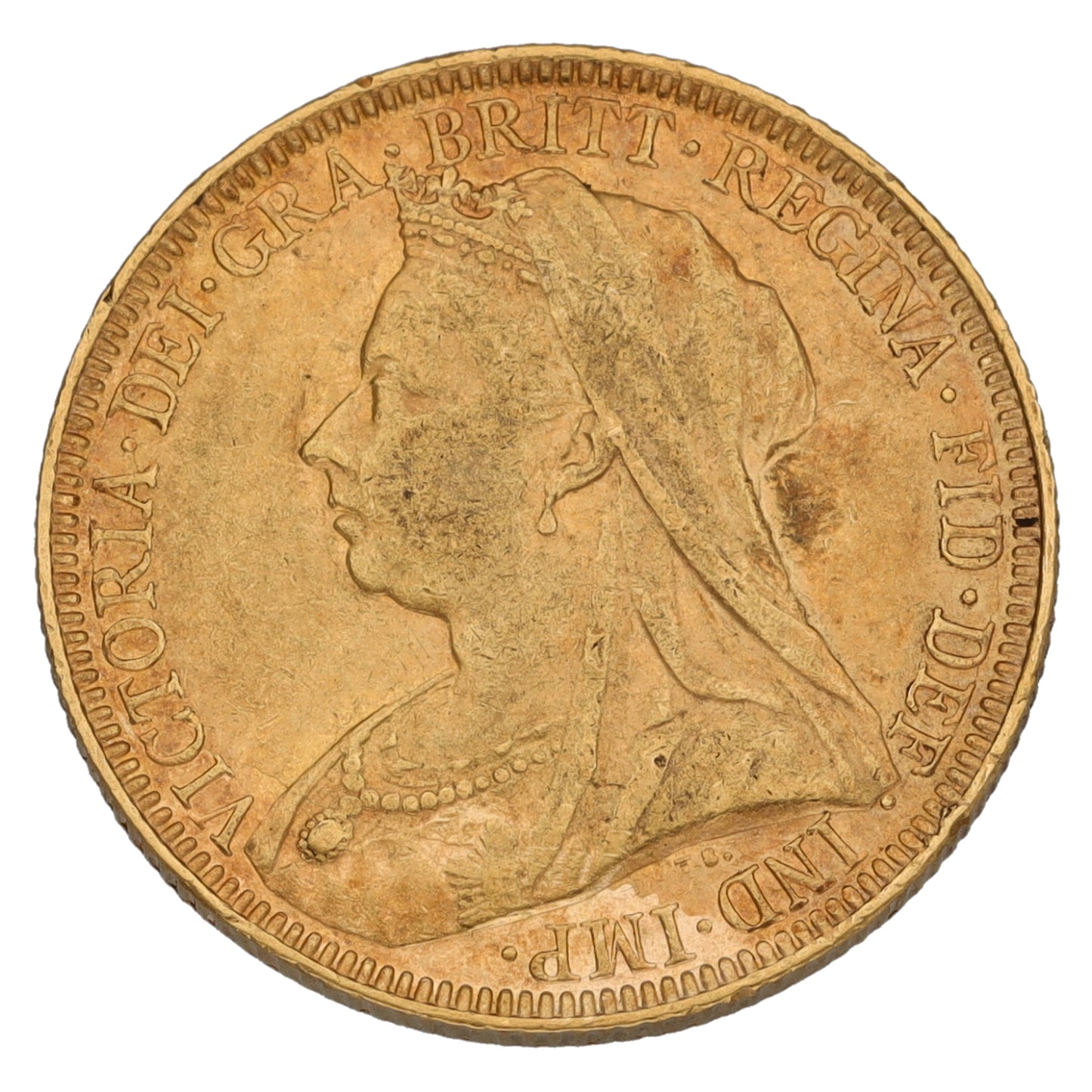 22ct Gold Queen Victoria Full Sovereign Coin 1893