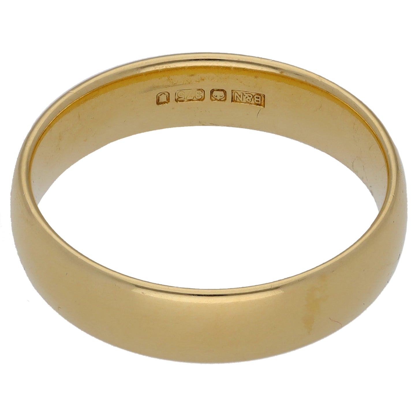 9ct Gold Plain Wedding Ring Size P