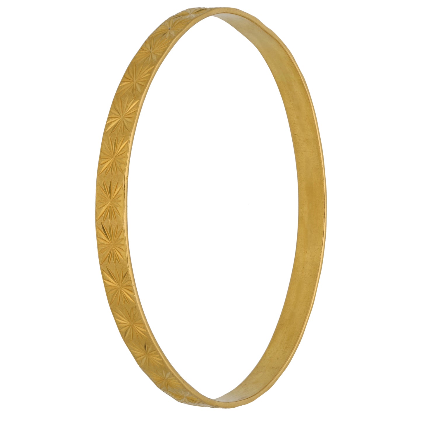 22ct Gold Patterned Bangle