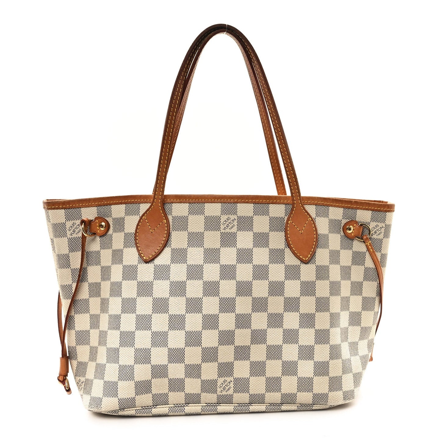 Louis Vuitton Neverfull Damier Azur Coated Canvas Bag - White