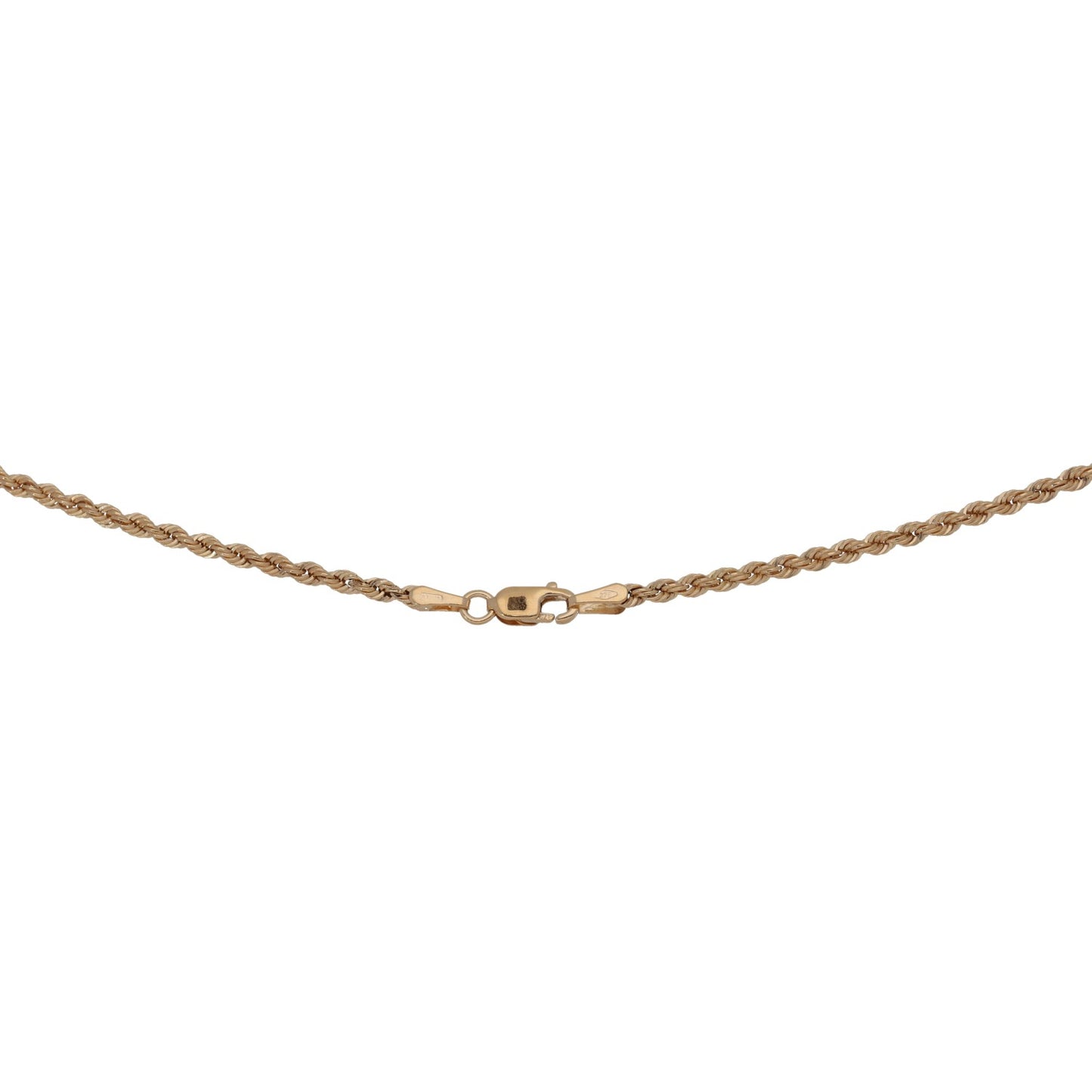 New 9ct Gold Hollow Rope Chain 18"