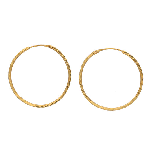 New 22ct Gold Hoop Earrings