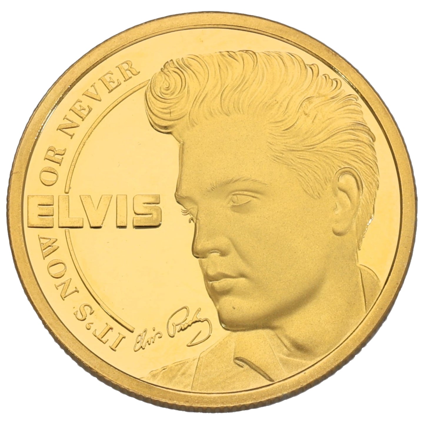 9ct Gold Elvis It's Now Or Never Two Crowns Coin 2021