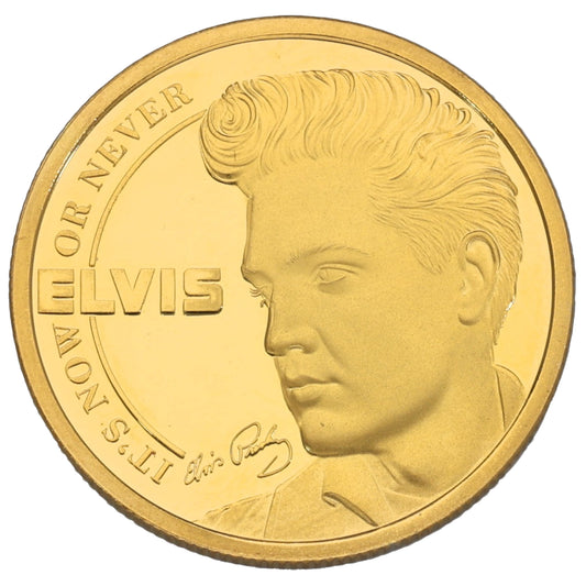 9ct Gold Elvis It's Now Or Never Two Crowns Coin 2021
