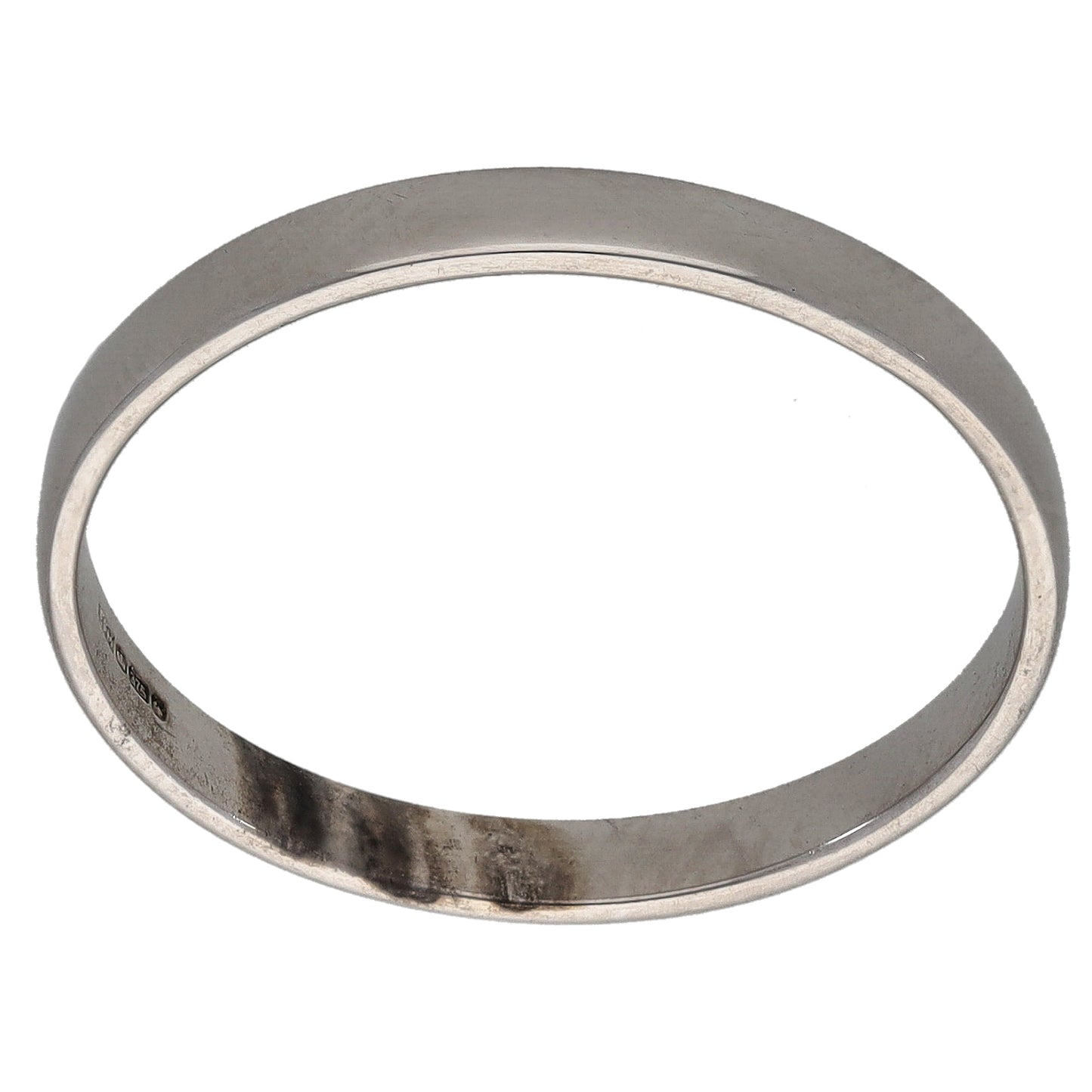 9ct White Gold Plain Wedding Ring Size X