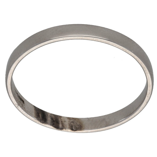 9ct White Gold Plain Wedding Ring Size X