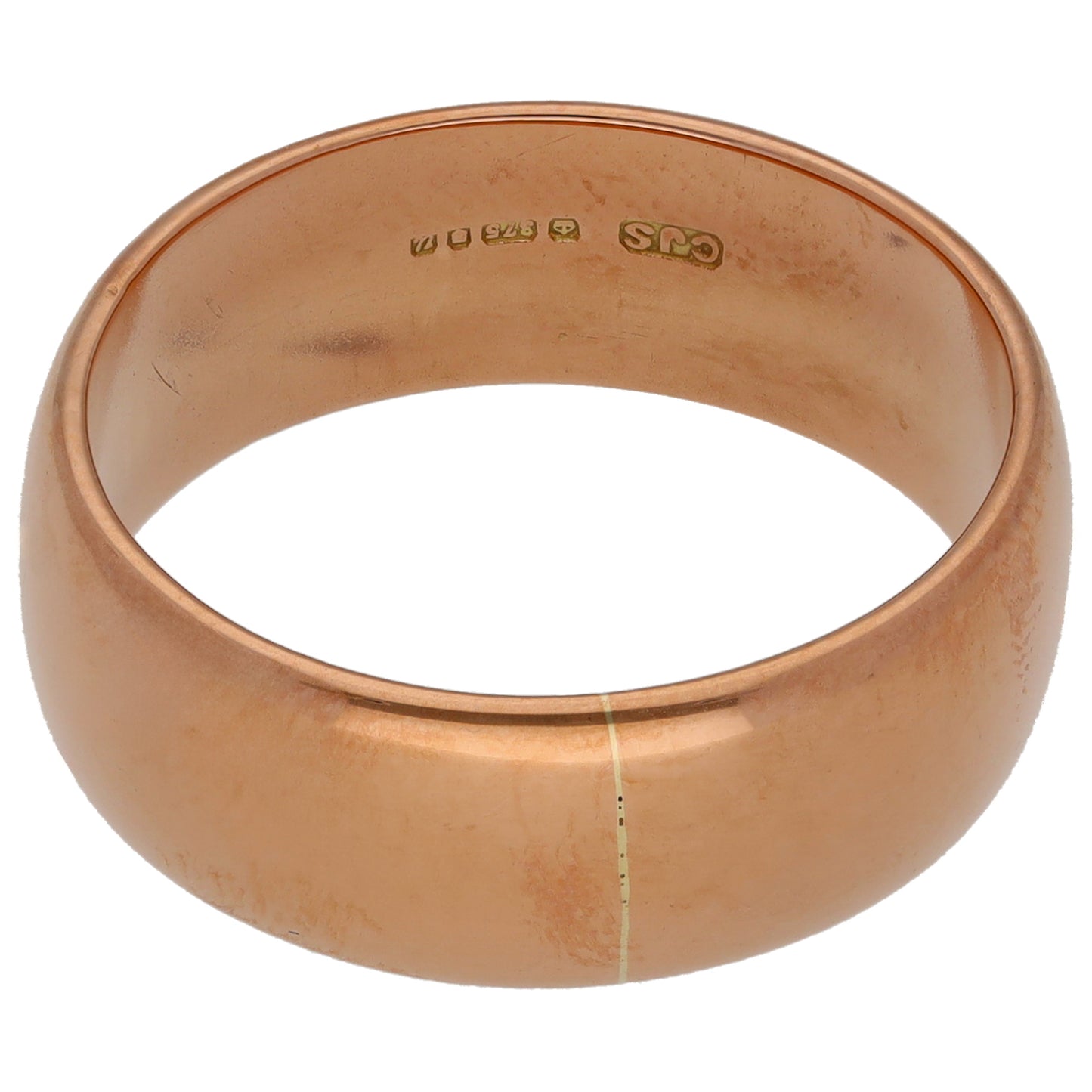 9ct Rose Gold Plain Wedding Ring Size R