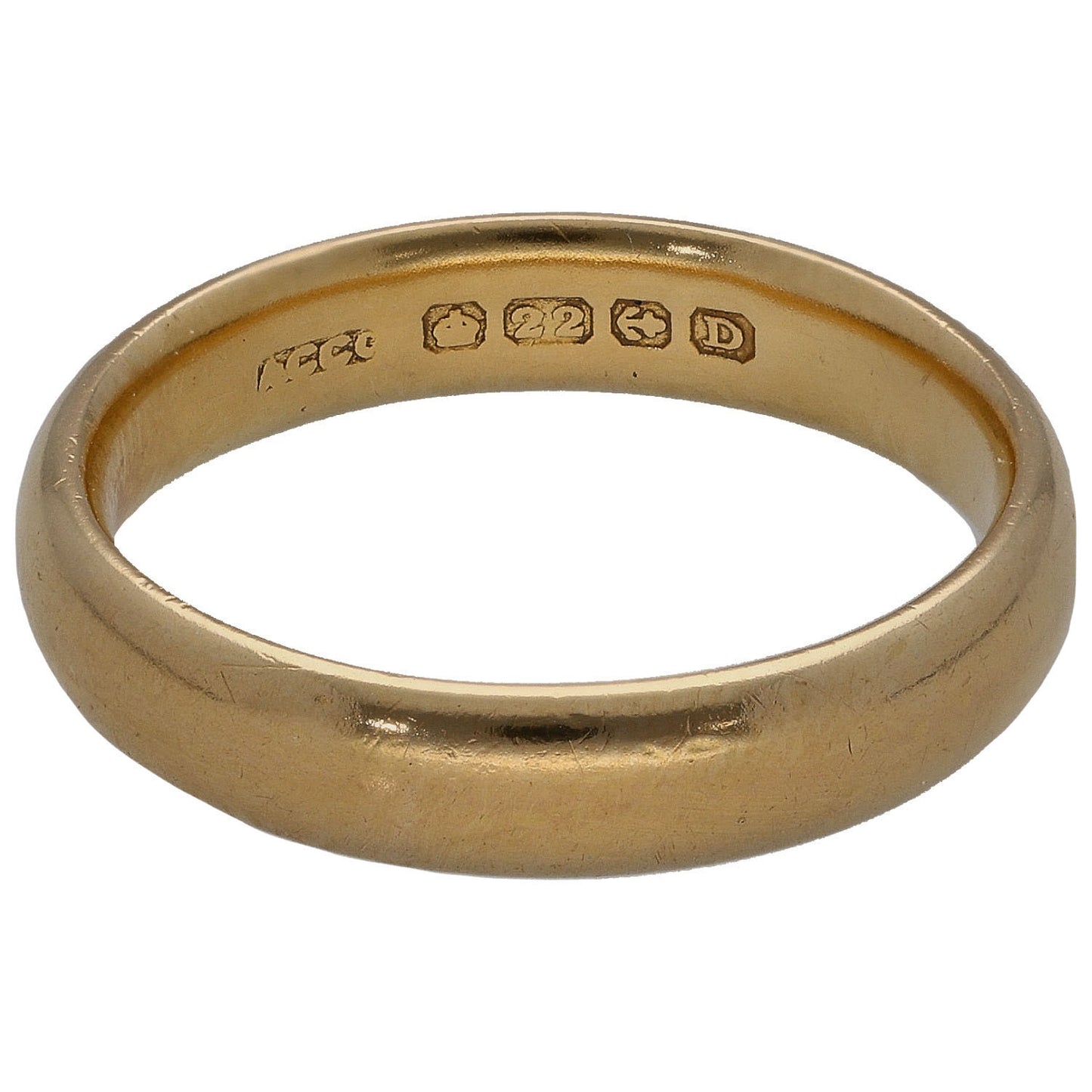 22ct Gold Plain Wedding Ring Size N