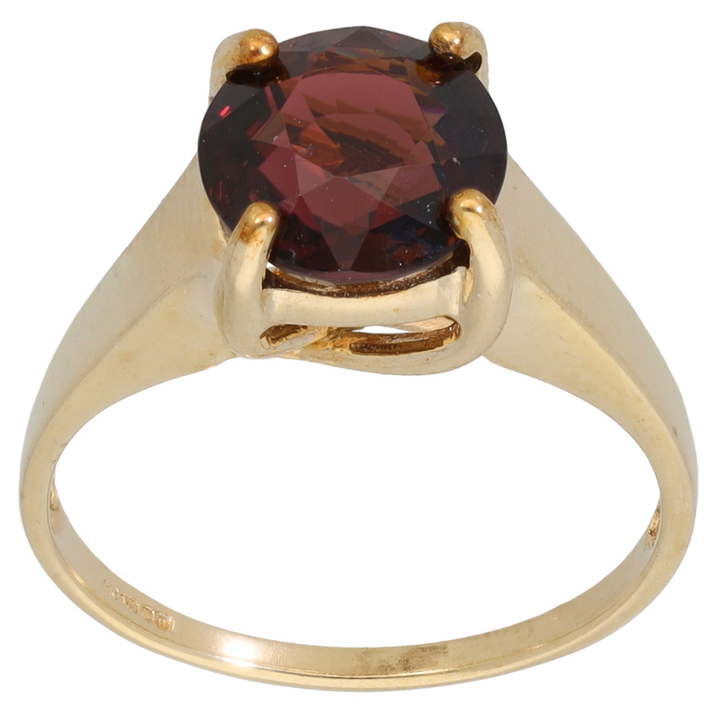 9ct Gold Tourmaline Single Stone Ring Size N