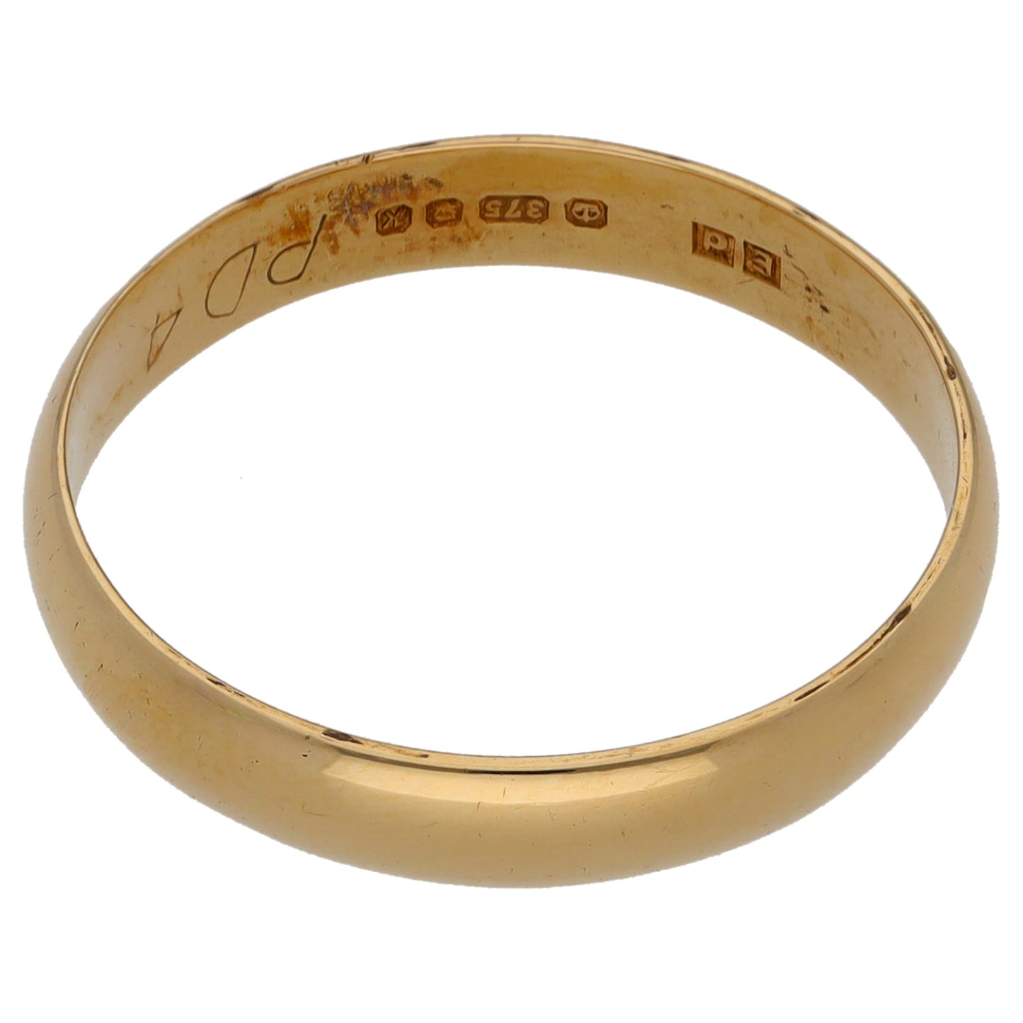 9ct Gold Plain Wedding Ring Size R
