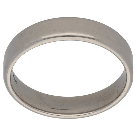 Platinum Plain Wedding Ring Size V