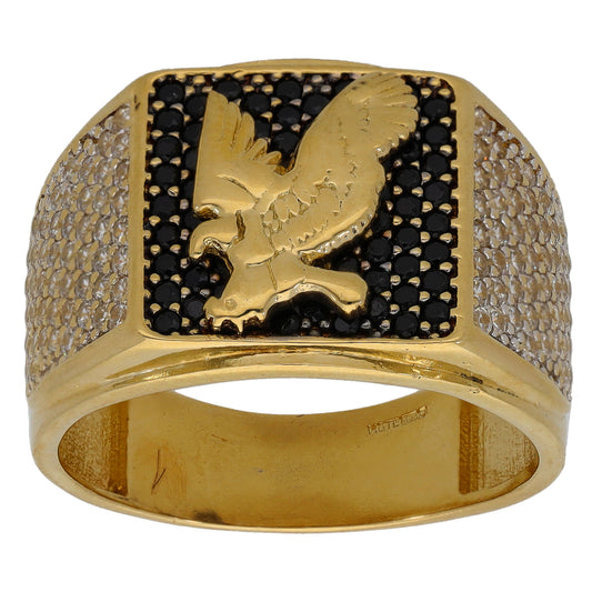 14ct Gold Imitation Eagle Ring Size U
