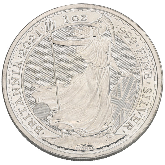Fine Silver Queen Elizabeth II 1 OZ Britannia Coin 2021