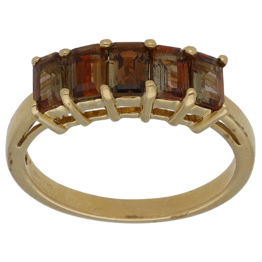 9ct Gold Andesine Dress/Cocktail Ring Size N