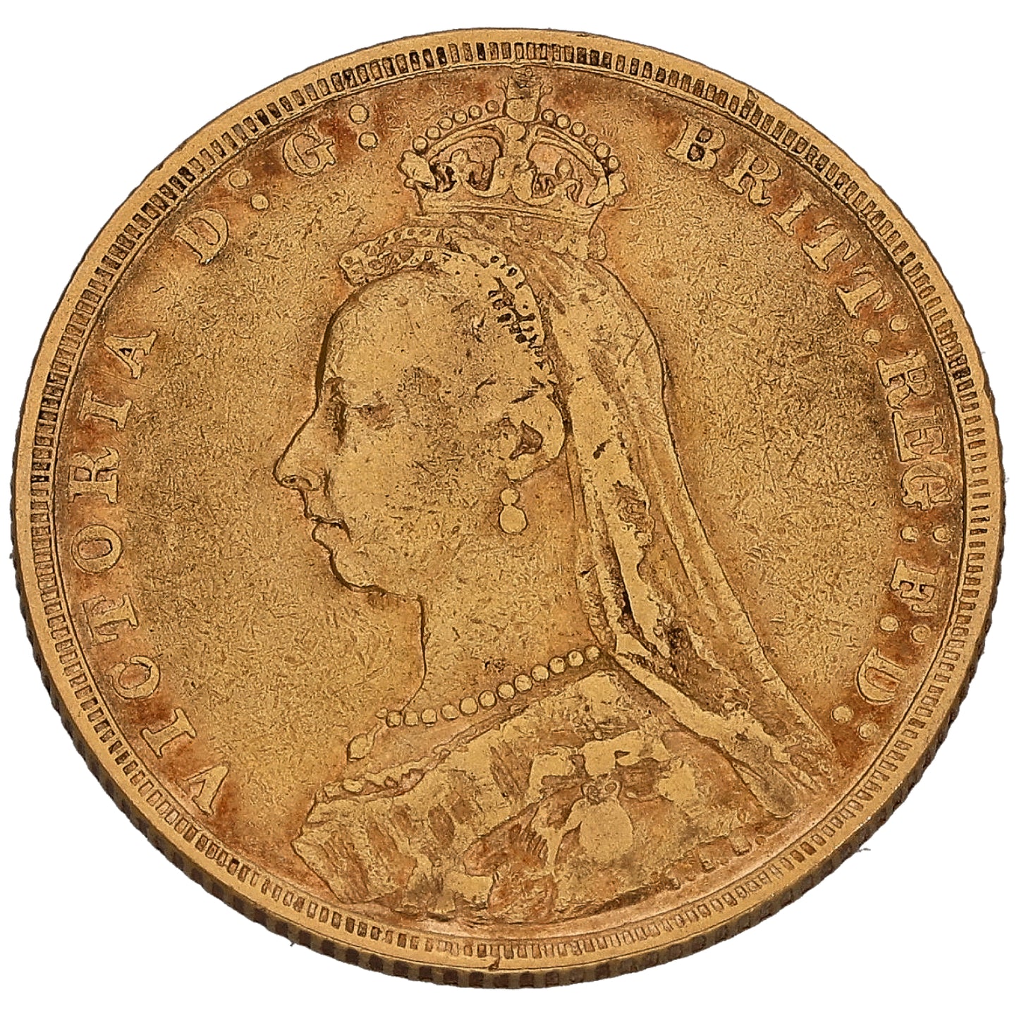 22ct Gold Queen Victoria Full Sovereign Coin 1890