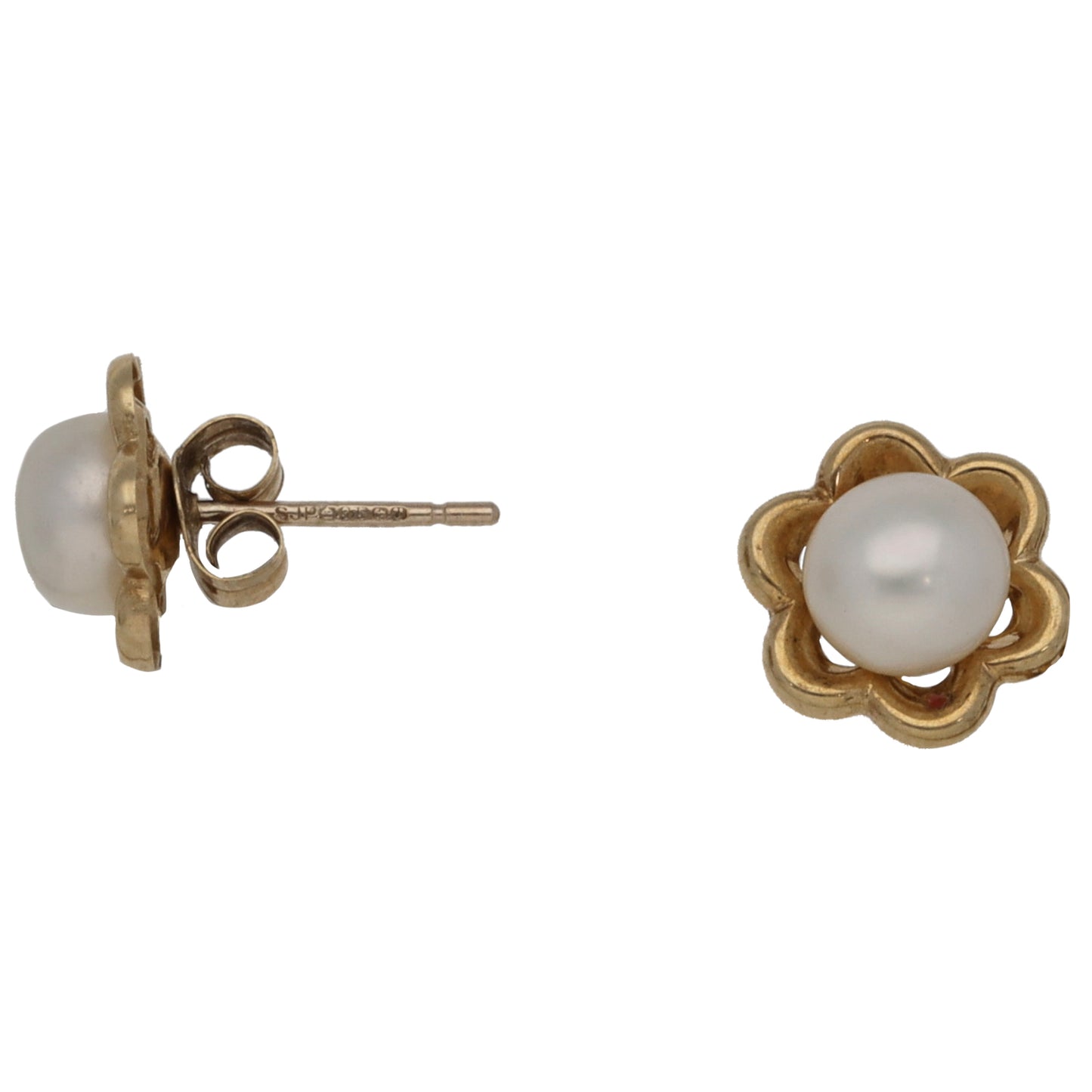 9ct Gold Cultured Pearl Earrings & Pendant Jewellery Set