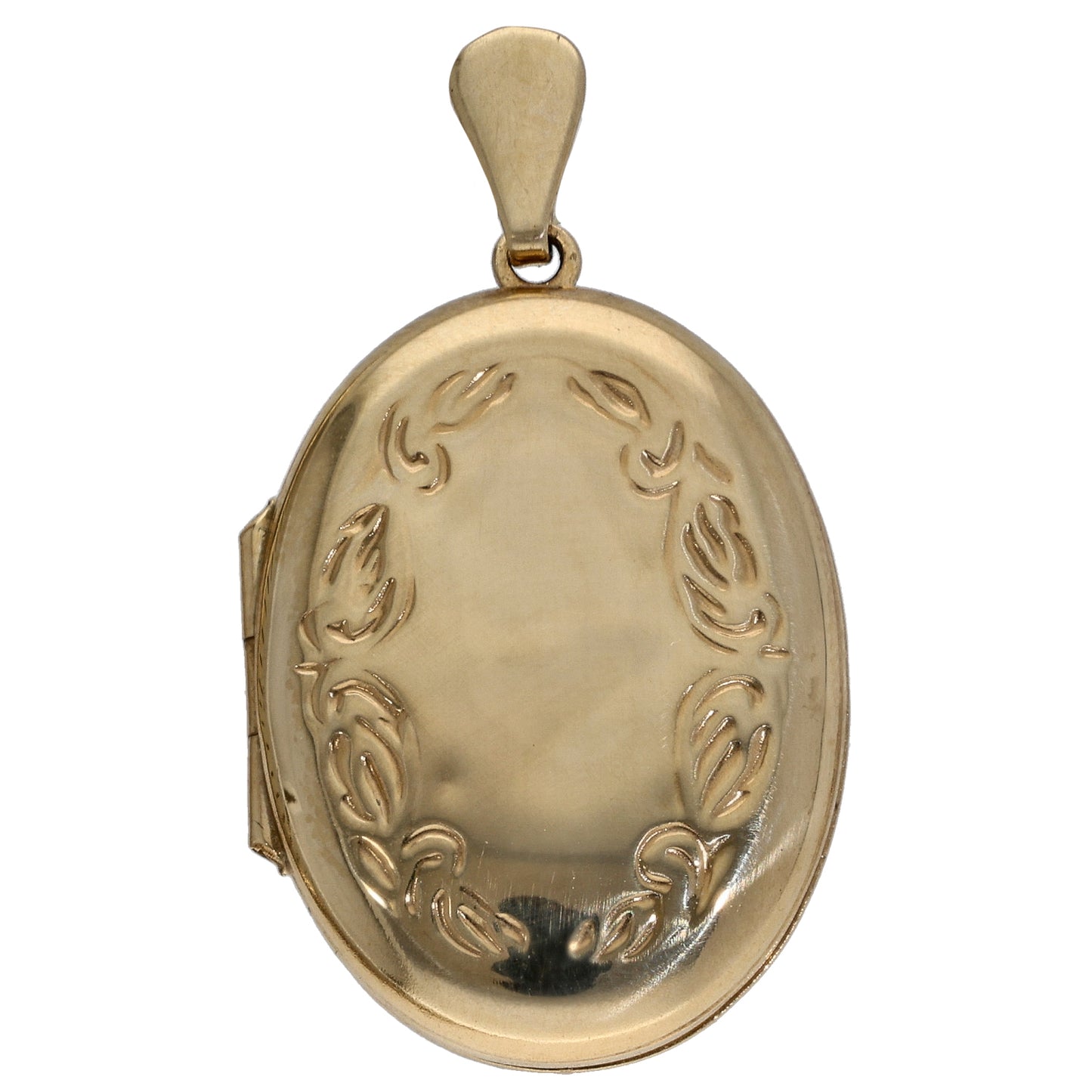 9ct Gold Patterned Locket Pendant
