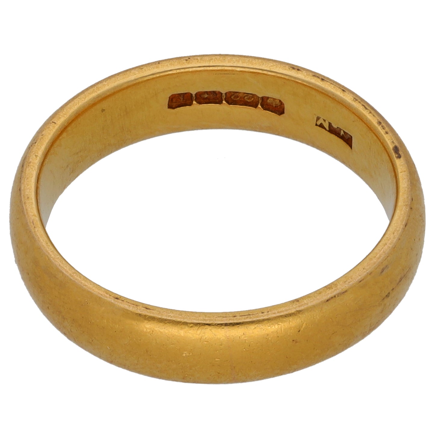 22ct Gold Plain Wedding Ring Size L