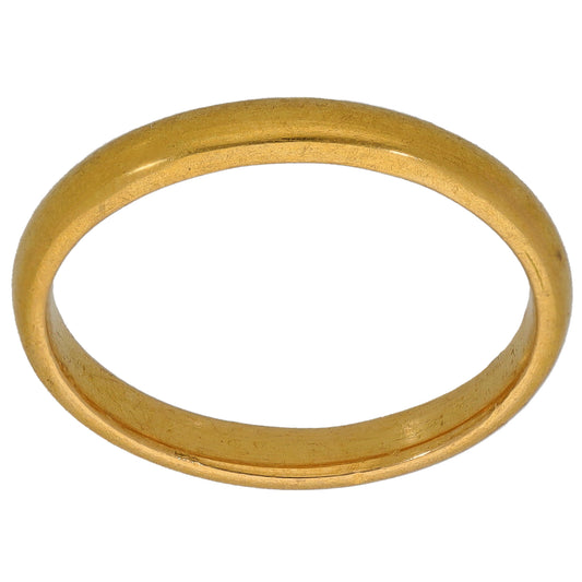 22ct Gold Plain Wedding Ring Size L