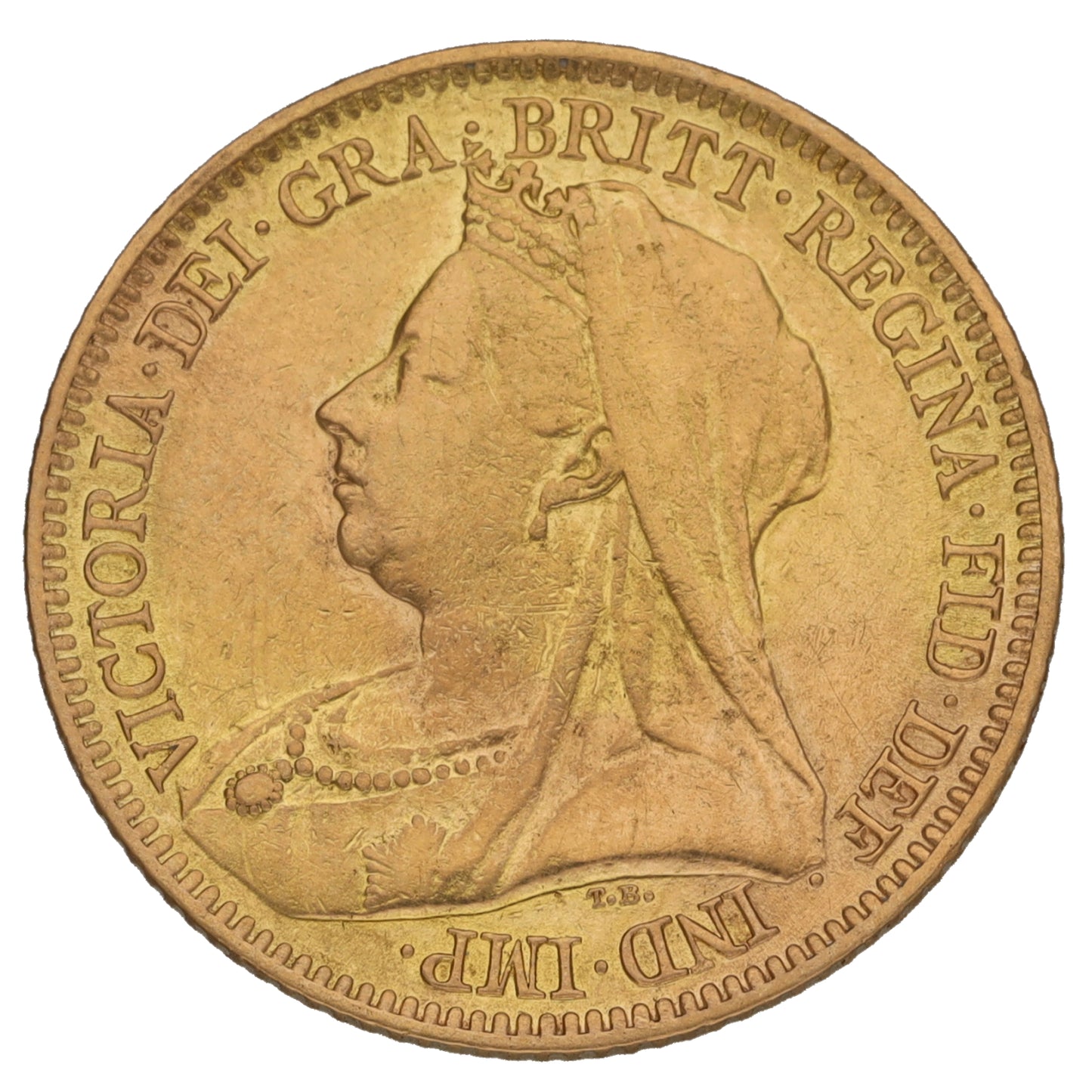 22ct Gold Queen Victoria Half Sovereign Coin 1893