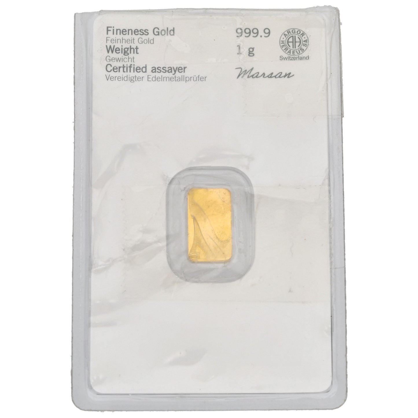 24ct 1g Gold Bar