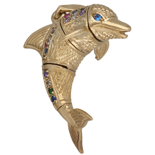 9ct Gold Imitation Dolphin Pendant