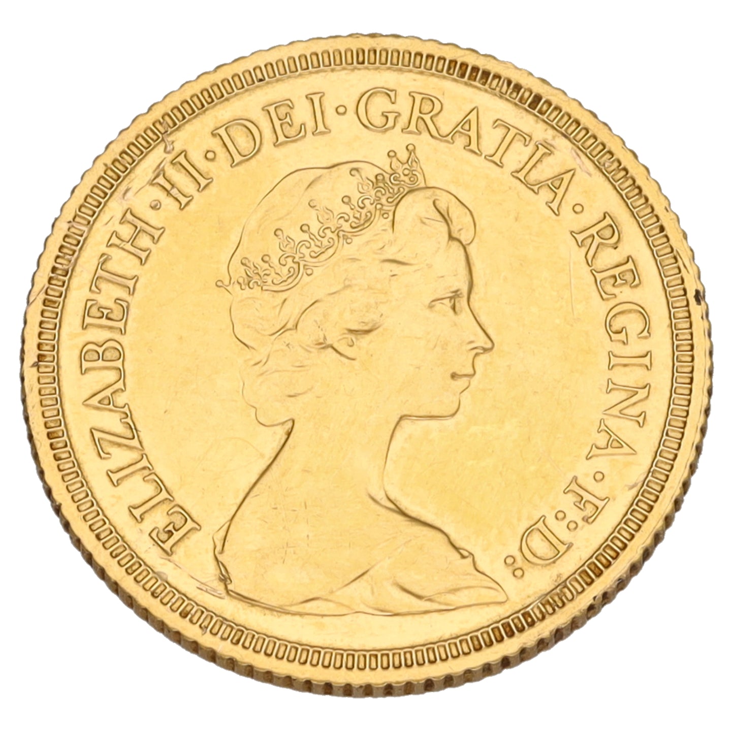 22ct Gold Queen Elizabeth II Full Sovereign Coin 1980
