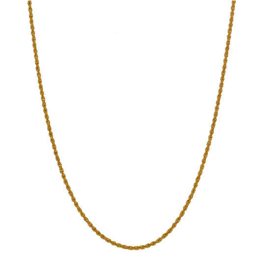 22ct Gold Rope Chain 16"