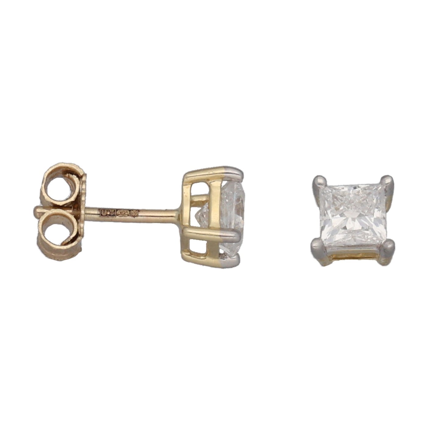 New 9ct Gold 1.00ct Laboratory-Grown Diamond Solitaire Earrings
