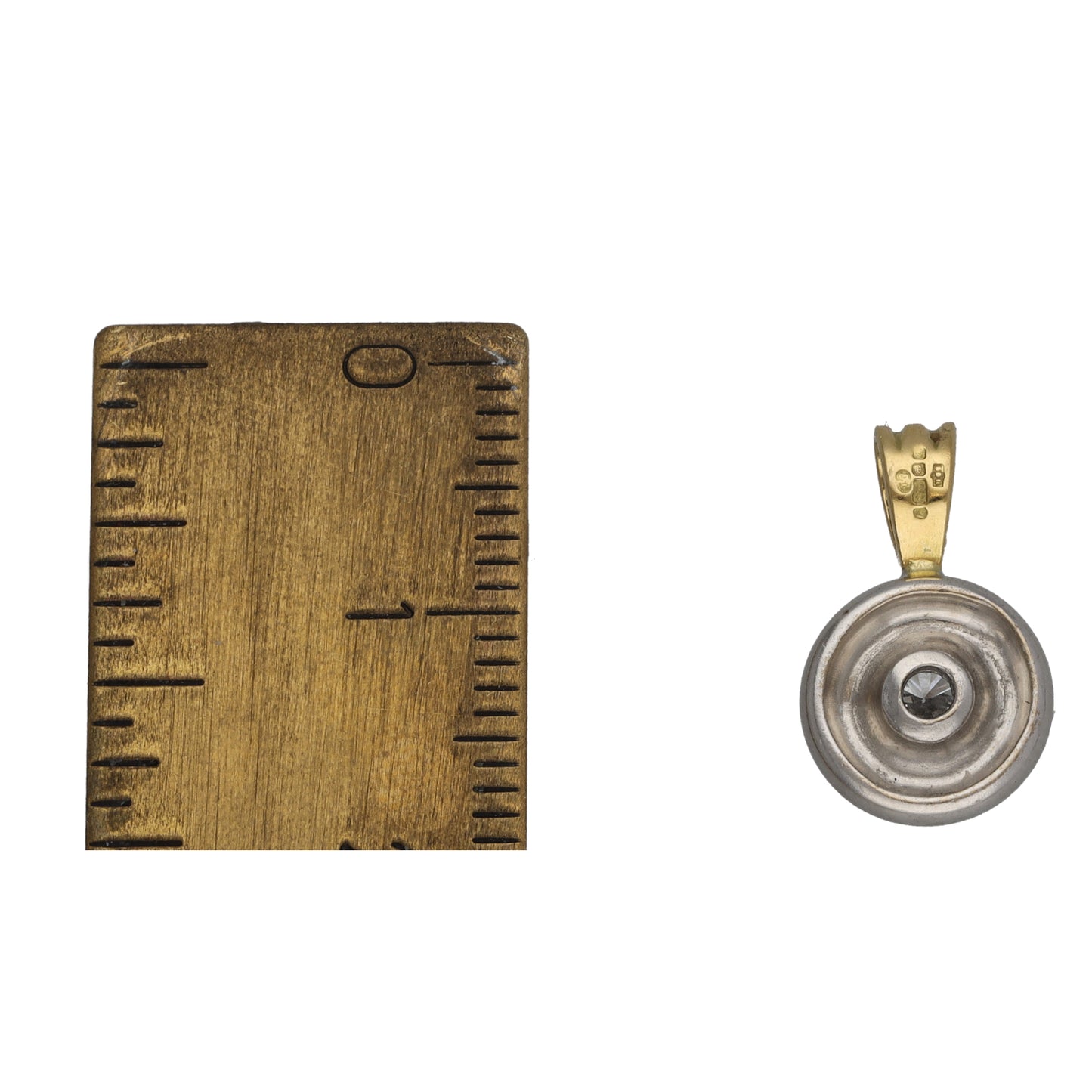 18ct Bi-Colour Gold 0.20ct Diamond Solitaire Pendant