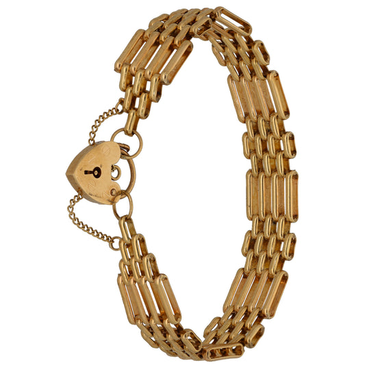 9ct Gold Gate Bracelet
