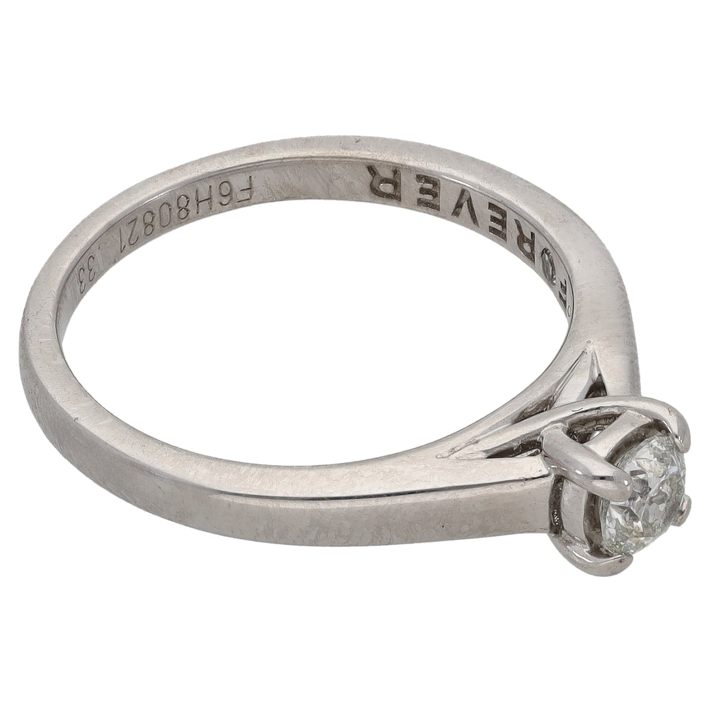 9ct Gold 0.33ct Diamond Solitaire Ring Size N