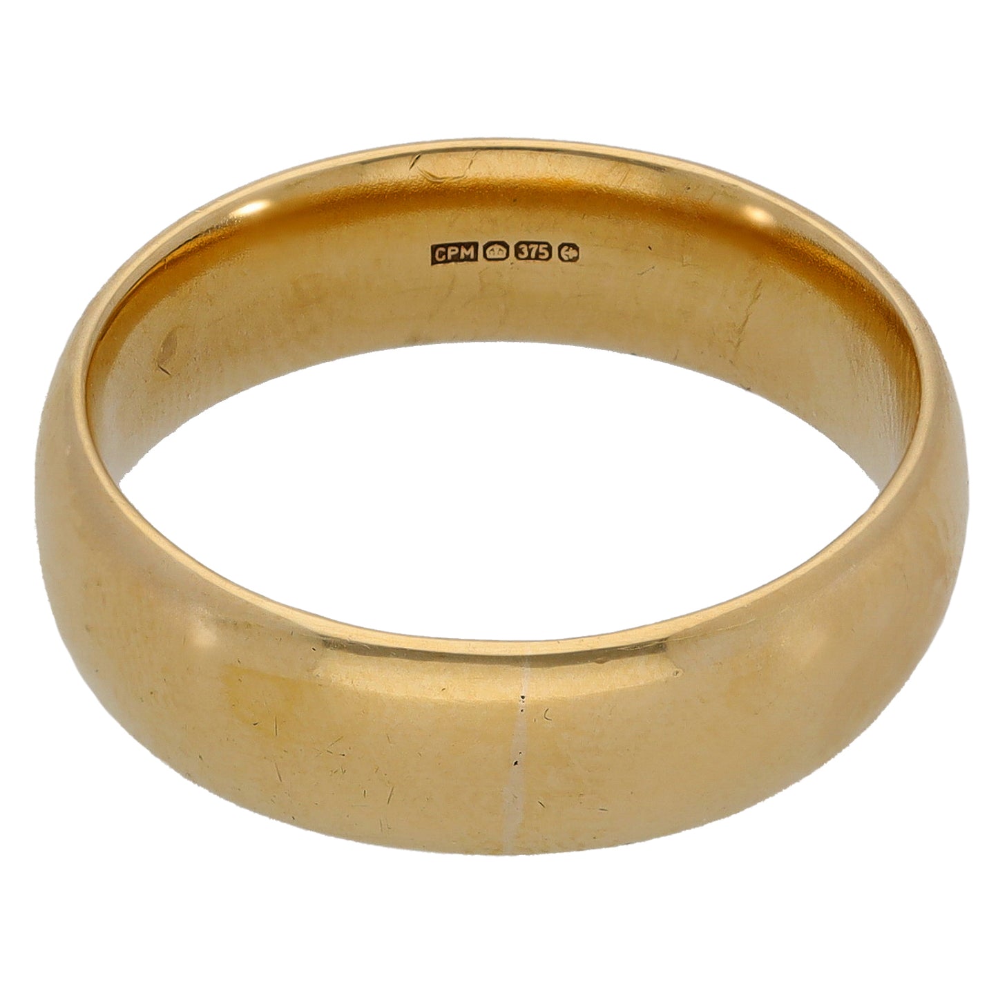 9ct Gold Plain Wedding Ring Size R
