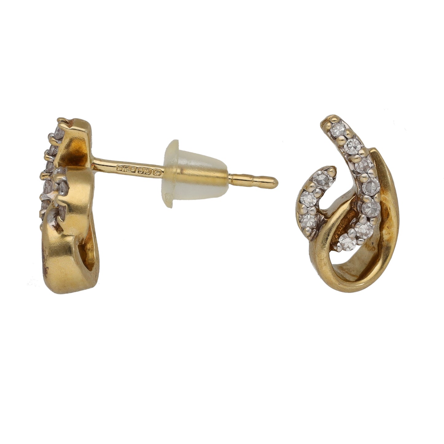9ct Gold 0.10ct Diamond Dress/Cocktail Earrings