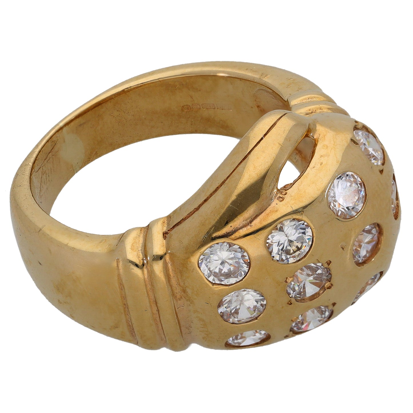 9ct Gold Cubic Zirconia Boxing Glove Ring Size T
