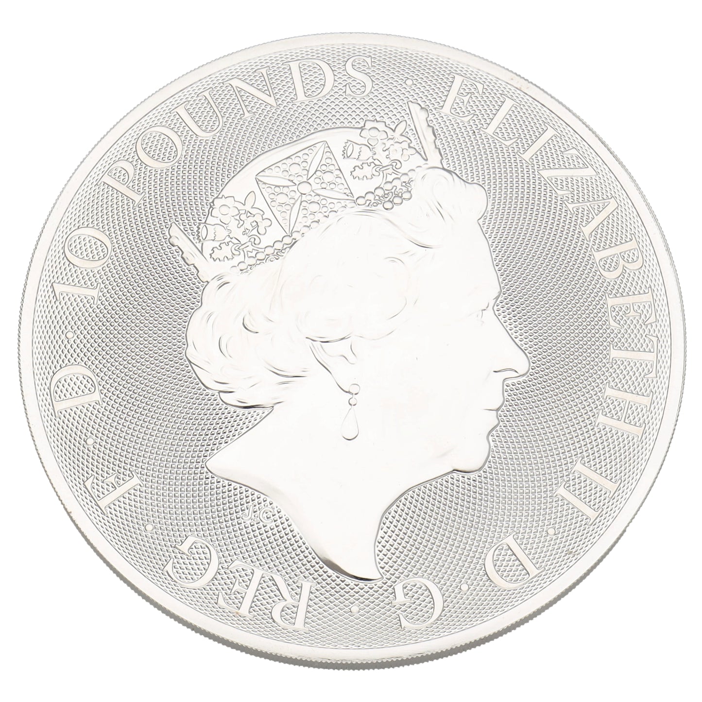 Fine Silver Tudor Beasts Griffin Of Edward 10 OZ Coin 2018