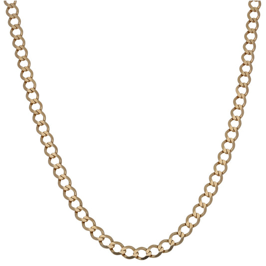 9ct Gold Curb Chain 18"