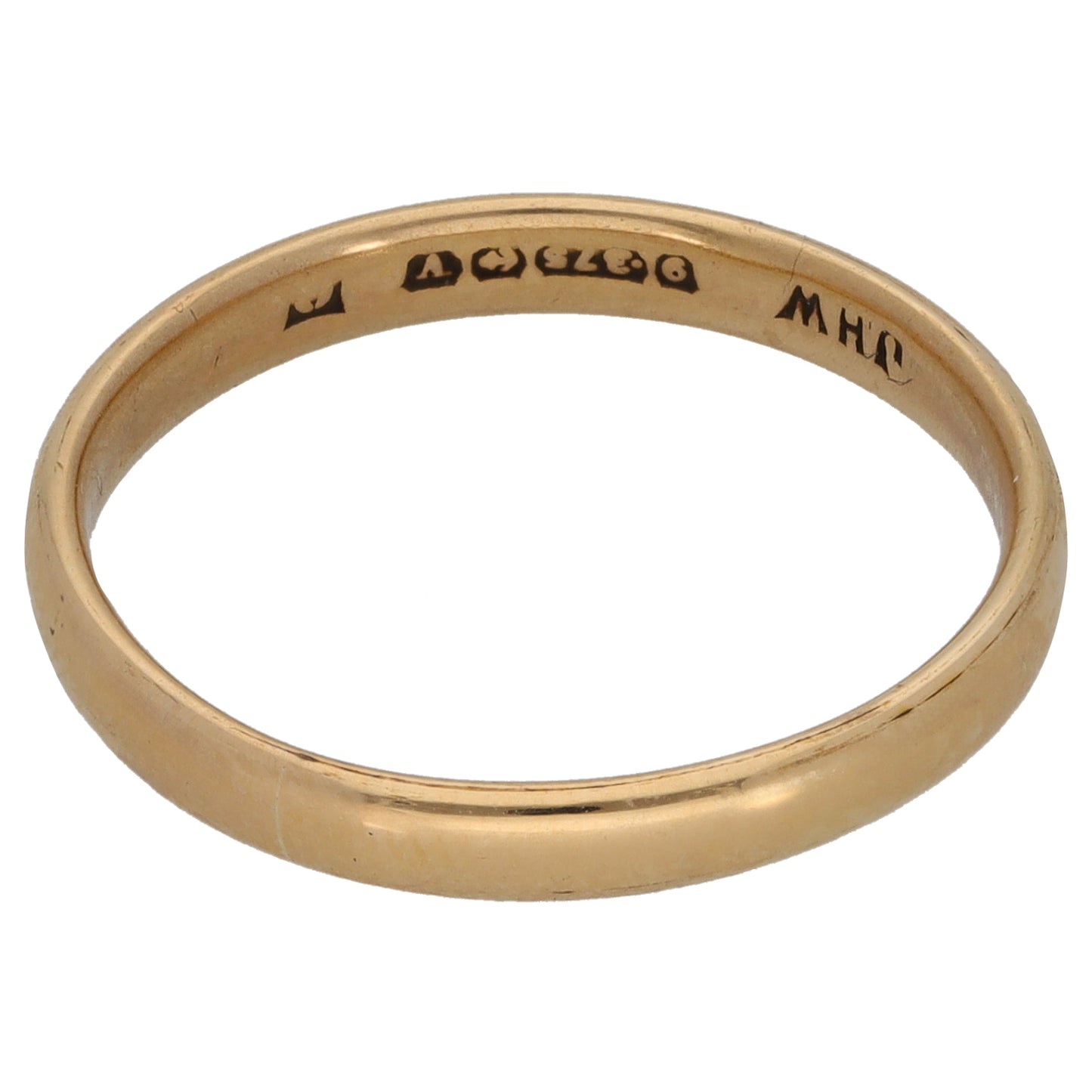 9ct Gold Plain Wedding Ring Size Q