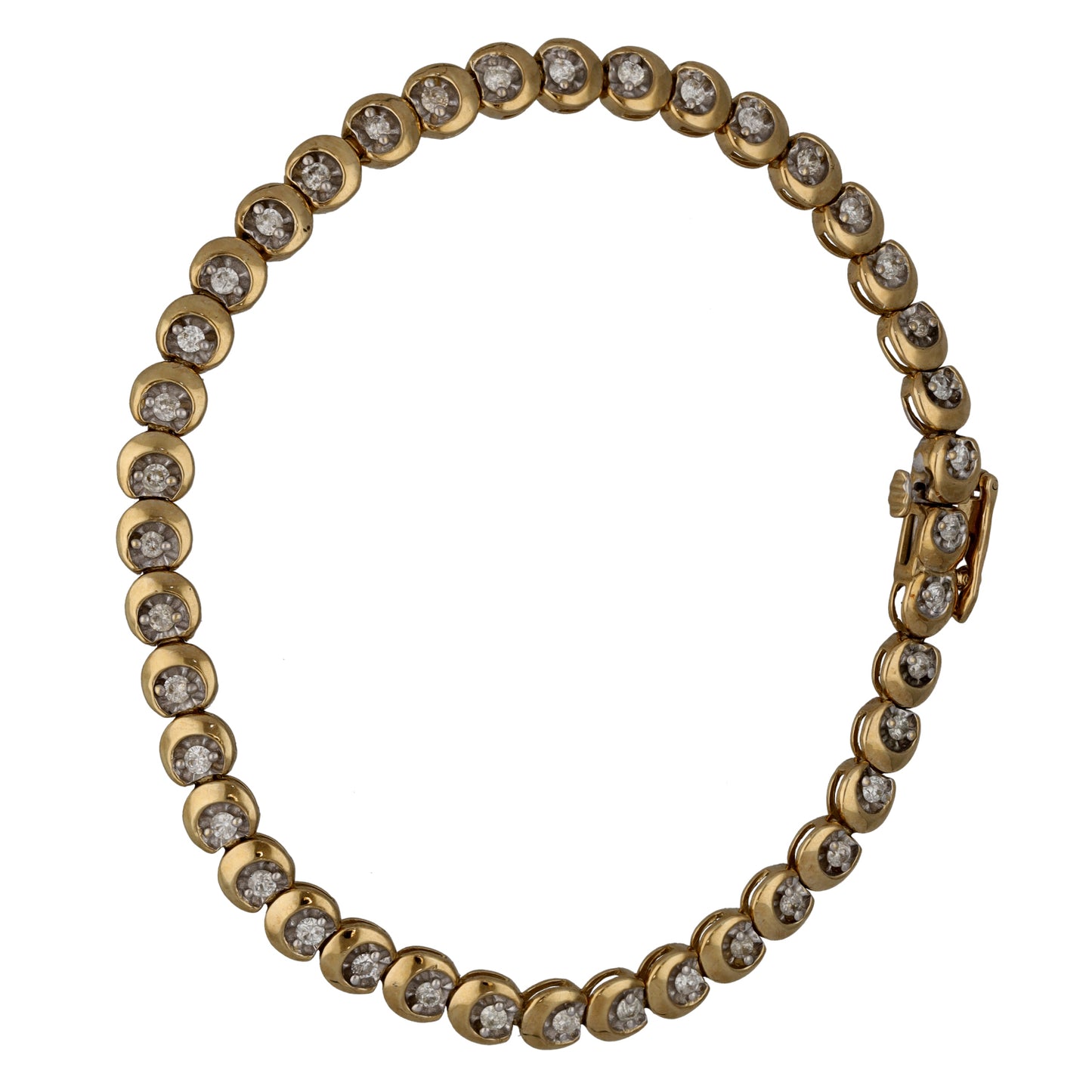 9ct Gold 1.00ct Diamond Line/Tennis Bracelet