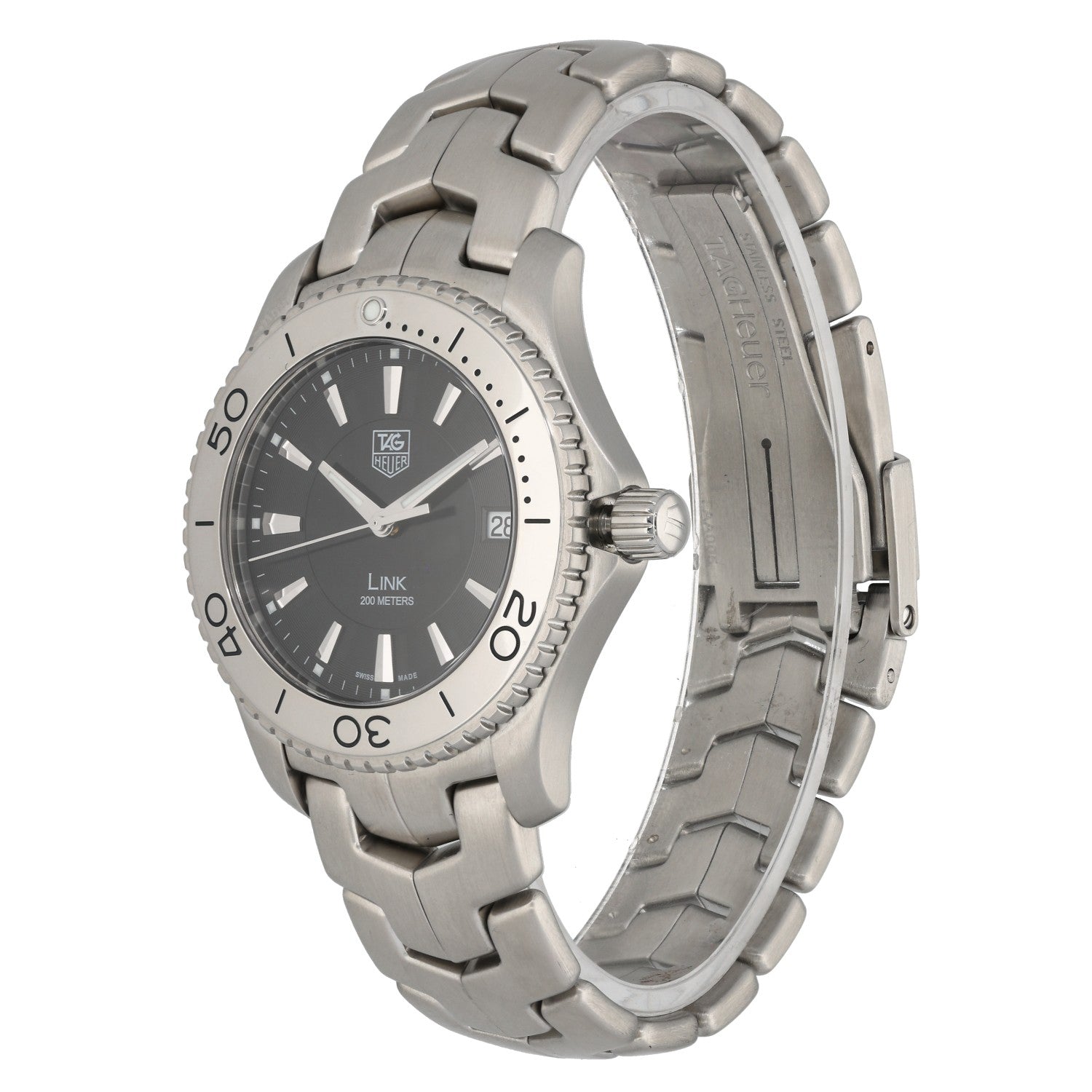 Tag Heuer Link WJ1110-0, black dial, stainless steel, link bracelet