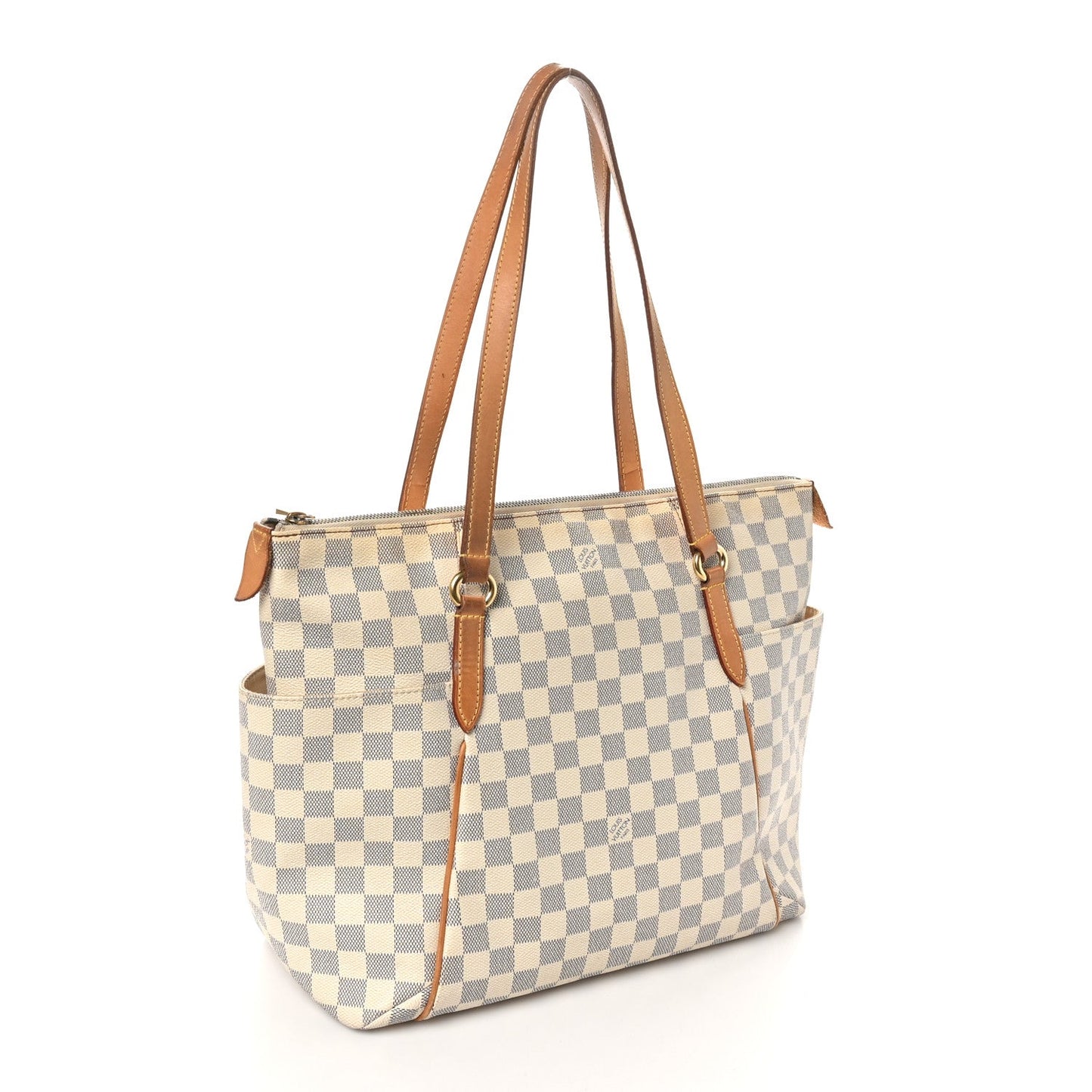 Louis Vuitton Totally MM Damier Azur Coated Canvas Bag - White