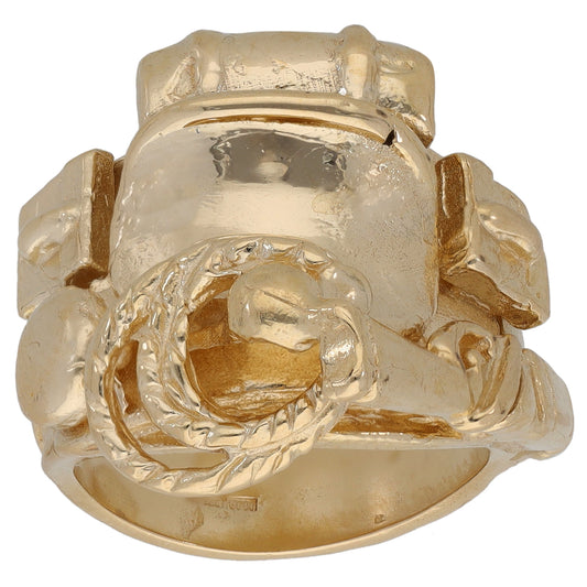 9ct Gold Saddle Ring Size M