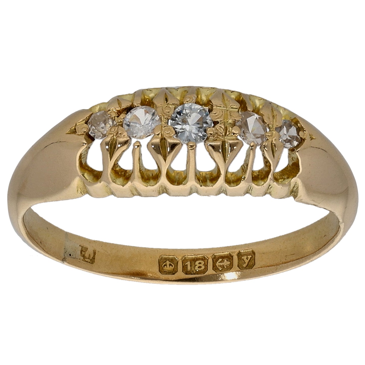 18ct Gold 0.13ct Diamond Dress/Cocktail Ring Size K