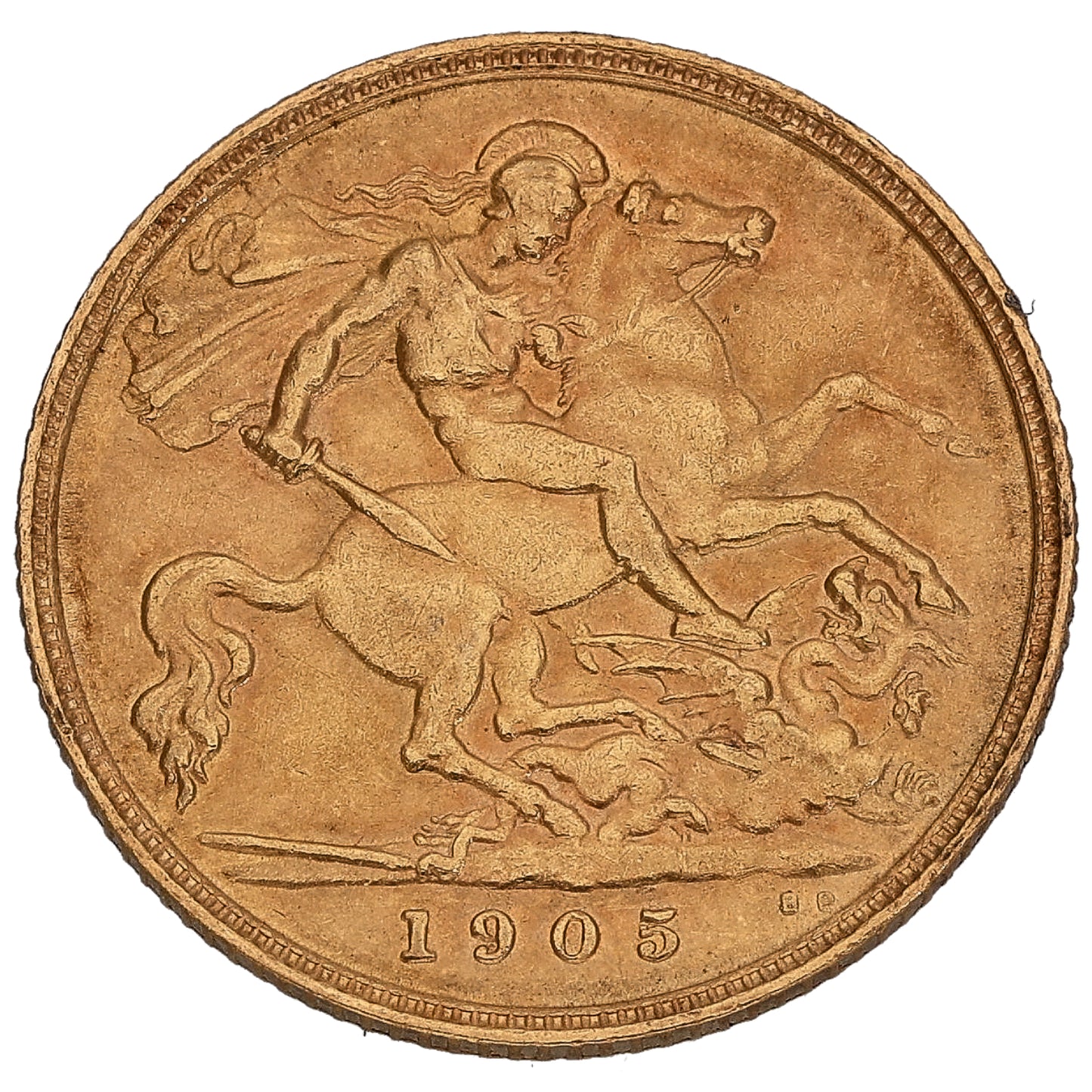 22ct Gold King Edward VII Half Sovereign Coin 1905