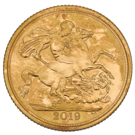 22ct Gold Queen Elizabeth II Full Sovereign Coin 2019