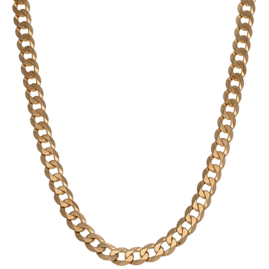 9ct Gold Curb Chain 18"