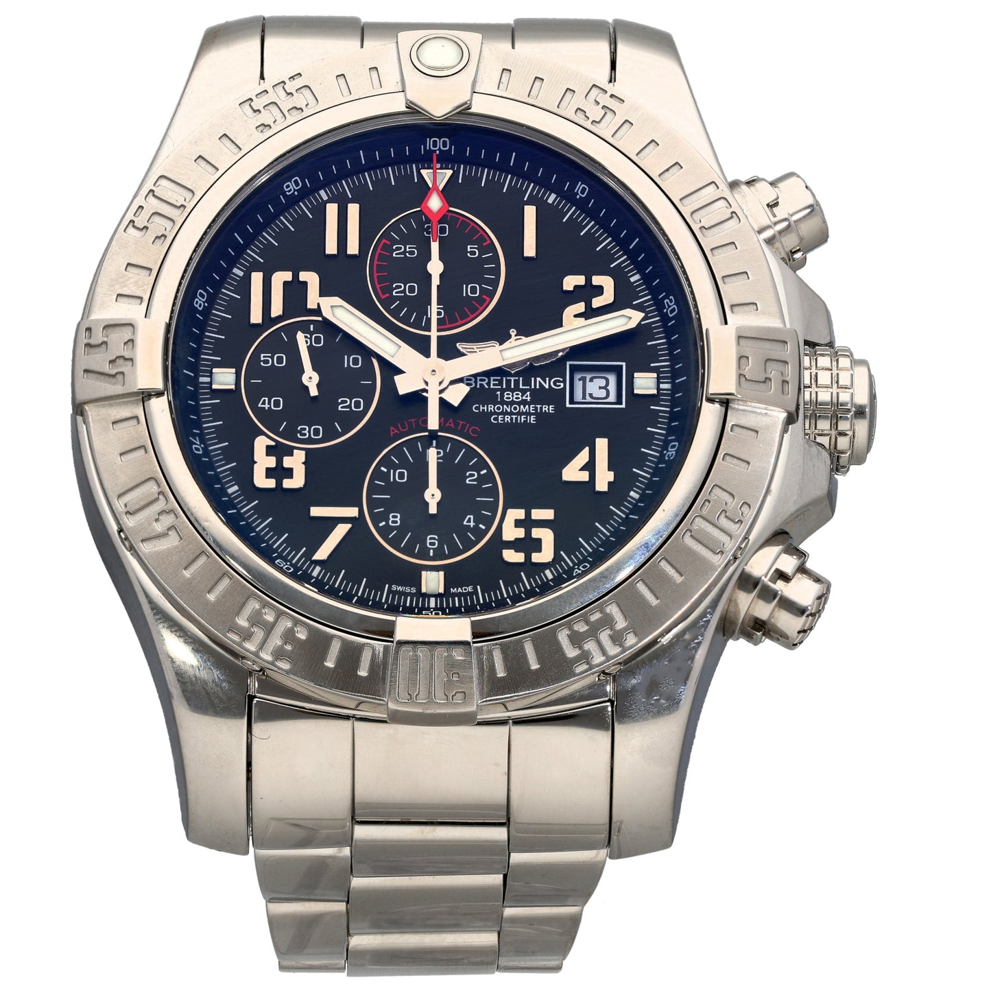 Breitling Super Avenger II A13371 48mm Stainless Steel Watch