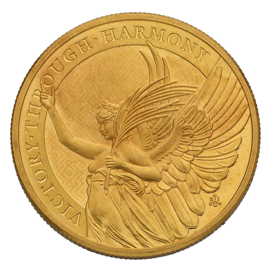 24ct Gold St Helena Victory Through Harmony 1 OZ Coin 2021