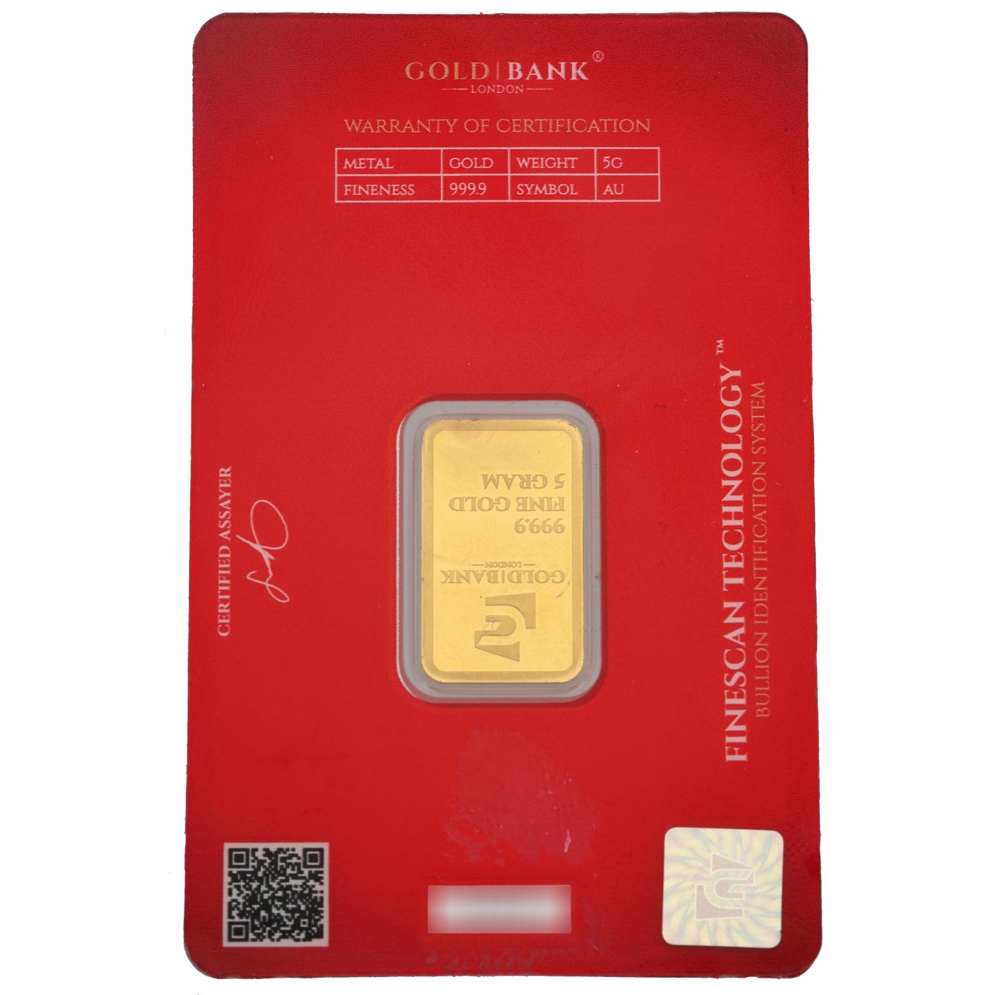 24ct 5g Gold Bar
